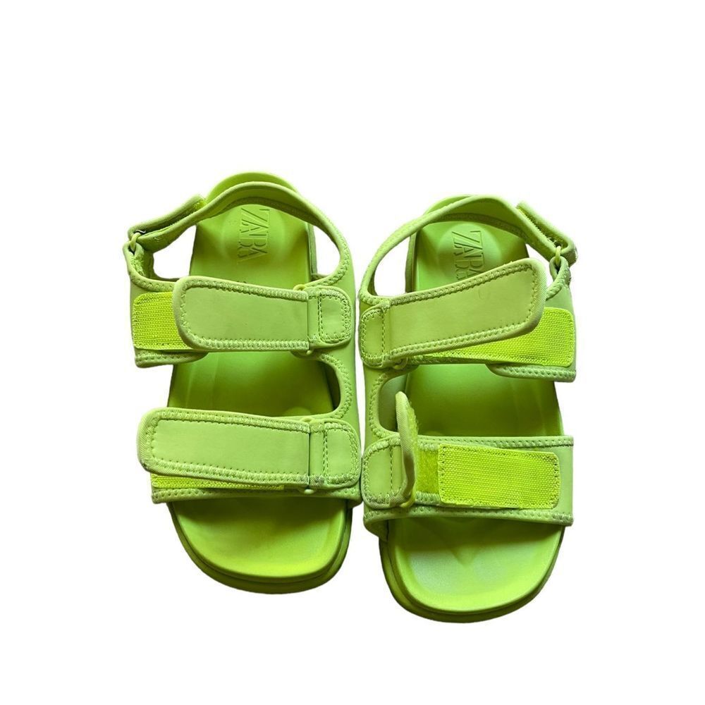 Zara Kids Lime Green Sandals Sz 33 EU / Sz 2​​​​​